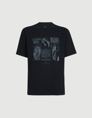 T-shirt in jersey Nero Uomo - Brunello Cucinelli
