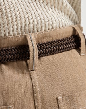 Pantalone Wide Smart Deserto Donna - Brunello Cucinelli