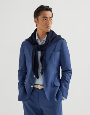 Veste Cavallo déstructurée Bleu Royal Homme - Brunello Cucinelli