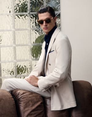 Mr. Brunello Goldcraft with gold Havana Honey Eyewear - Brunello Cucinelli