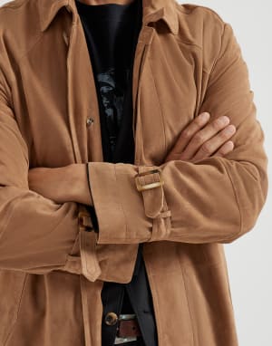Suede outerwear Biscuit Man - Brunello Cucinelli