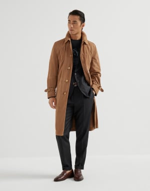 Suede outerwear Biscuit Man - Brunello Cucinelli
