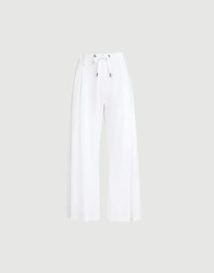 Couture interlock trousers White Woman - Brunello Cucinelli