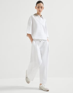 Couture interlock trousers White Woman - Brunello Cucinelli