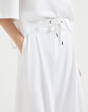 Couture interlock trousers White Woman - Brunello Cucinelli