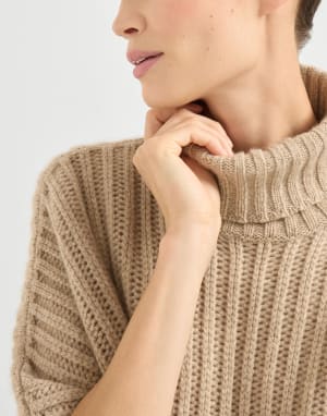 Poncho-style sweater Biscuit Woman - Brunello Cucinelli
