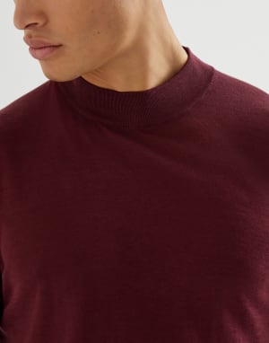 Knit T-shirt Amaranth Man - Brunello Cucinelli