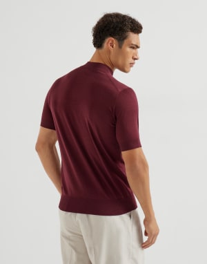 Camiseta en punto Amaranto Hombre - Brunello Cucinelli