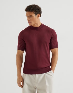 Knit T-shirt Amaranth Man - Brunello Cucinelli