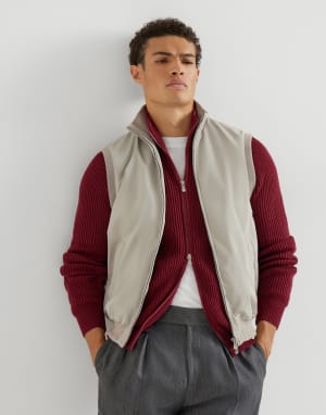 Vest with Thermore® padding Dove Grey Man - Brunello Cucinelli
