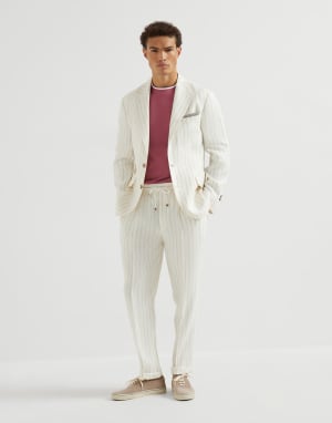 T-shirt con Faux-Layering Corallo Uomo - Brunello Cucinelli