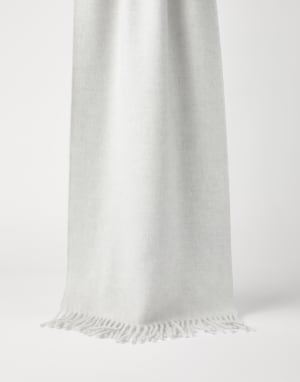 Cashmere scarf Light Grey Woman - Brunello Cucinelli