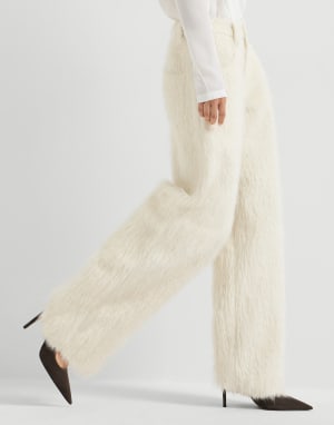 宽松桶形裤 巴拿马色 女款 - Brunello Cucinelli