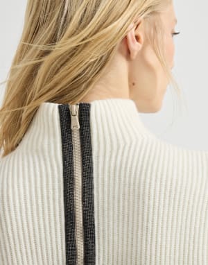 Ribbed turtleneck sweater Panama Woman - Brunello Cucinelli