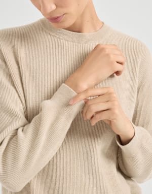 Maglia in cashmere e vicuña Beige Donna - Brunello Cucinelli