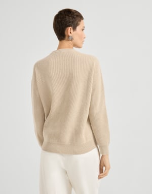 Maglia in cashmere e vicuña Beige Donna - Brunello Cucinelli