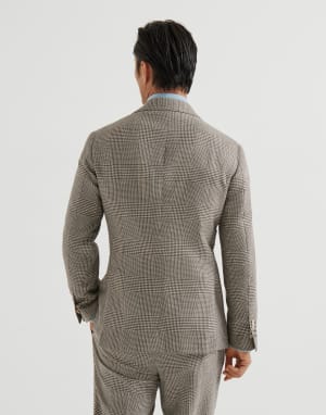 Prince of Wales Cavallo blazer Light Brown Man - Brunello Cucinelli
