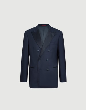 タキシードジャケット ネイビーブルー メンズ - Brunello Cucinelli