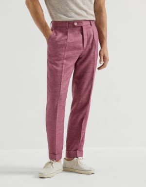 Hose aus Hopsack Koralle Herren - Brunello Cucinelli