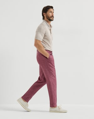 Hose aus Hopsack Koralle Herren - Brunello Cucinelli