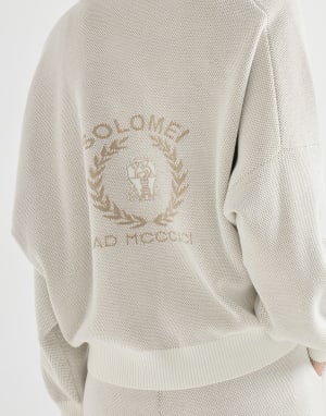 Honeycomb stitch sweatshirt Panama Woman - Brunello Cucinelli