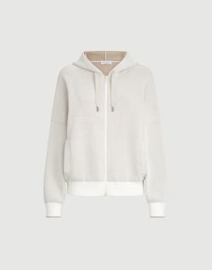 Honeycomb stitch sweatshirt Panama Woman - Brunello Cucinelli