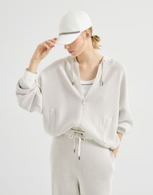 Honeycomb stitch sweatshirt Panama Woman - Brunello Cucinelli