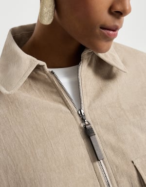 复古灯芯绒外套 米黄 女款 - Brunello Cucinelli