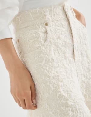 Falda Five Pockets Flared Marfil Mujer - Brunello Cucinelli