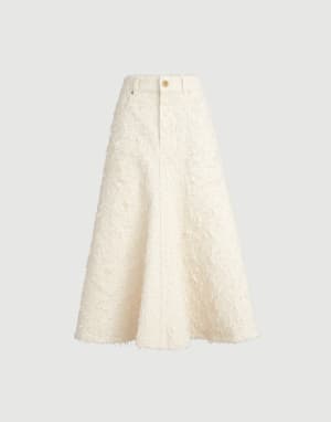 Falda Five Pockets Flared Marfil Mujer - Brunello Cucinelli