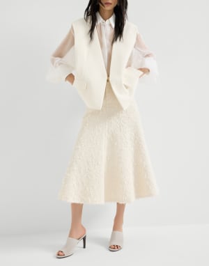 Falda Five Pockets Flared Marfil Mujer - Brunello Cucinelli