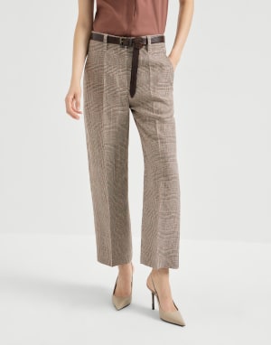 Square Cigarette-Hose Hellbraun Damen - Brunello Cucinelli