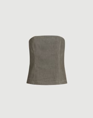 Bandeau top Olive Woman - Brunello Cucinelli