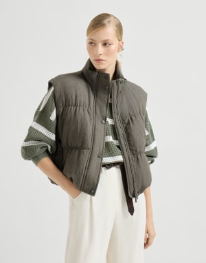 Piumino senza maniche Olivo Donna - Brunello Cucinelli