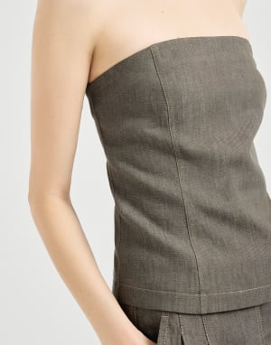 Bandeau top Olive Woman - Brunello Cucinelli