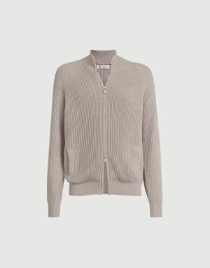 Malfilé cotton cardigan Yuta Man - Brunello Cucinelli