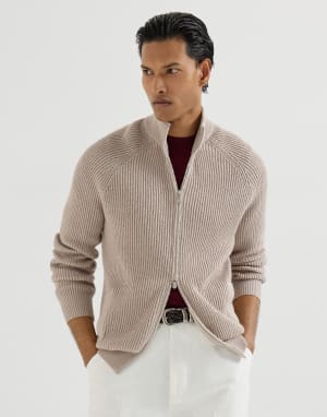 Malfilé cotton cardigan Yuta Man - Brunello Cucinelli