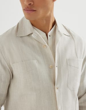 Cotton and linen guayabera Rope Man - Brunello Cucinelli