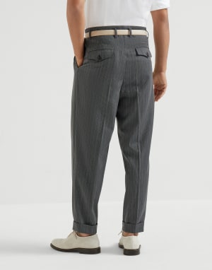 Virgin wool trousers Dark Grey Man - Brunello Cucinelli