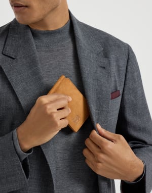 Nubuck wallet Cognac Man - Brunello Cucinelli