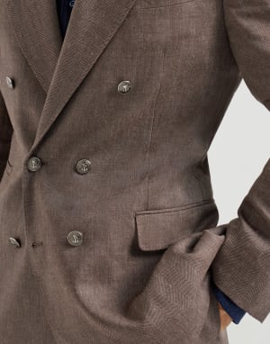雪佛龙西裝 榛子色 男款 - Brunello Cucinelli