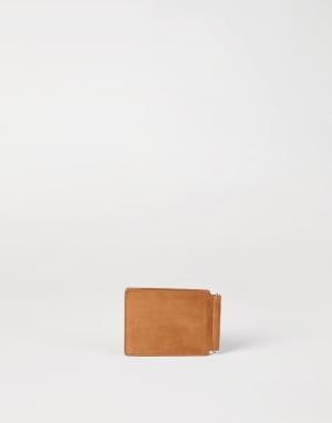 Nubuck wallet Cognac Man - Brunello Cucinelli
