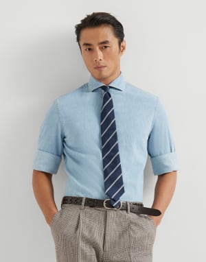 Camisa de denim ligero Denim Ultraclaro Hombre - Brunello Cucinelli