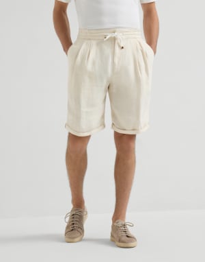 Gabardine Bermuda shorts Off-White Man - Brunello Cucinelli