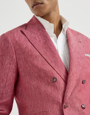 Veste en denim de lin Fraise Homme - Brunello Cucinelli