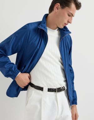 Куртка с капюшоном Королевский Синий Мужчина - Brunello Cucinelli