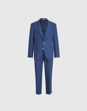 马术风夹克西装 皇室蓝 男款 - Brunello Cucinelli