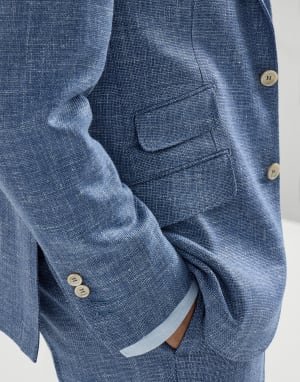 Veste déstructurée en hopsack Denim Homme - Brunello Cucinelli