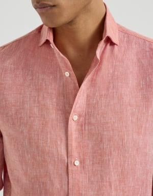 Chemise en lin Abricot Homme - Brunello Cucinelli