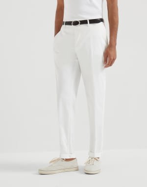 Comfort gabardine trousers Snow Man - Brunello Cucinelli